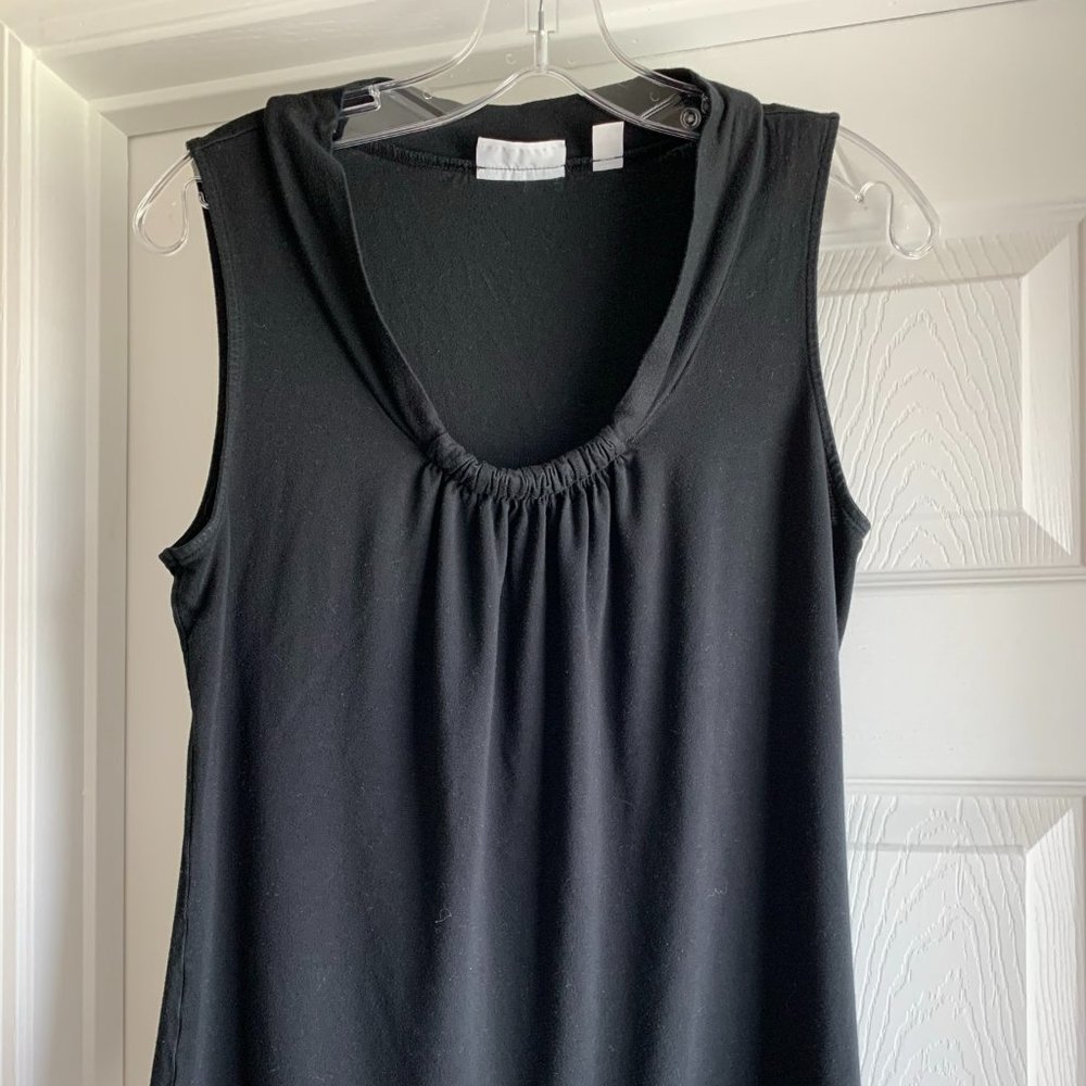 Black Tank with detail at neck
